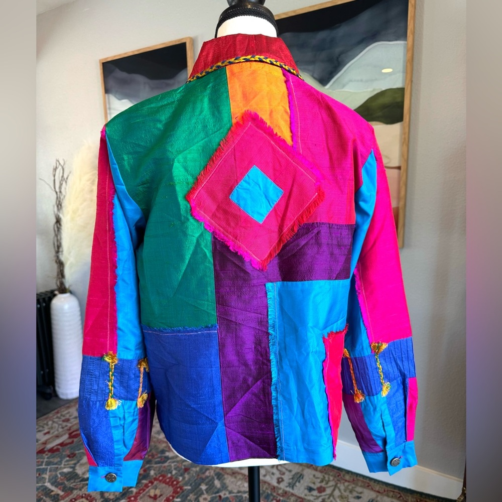Coldwater Creek Silk Patchwork Jacket - image 4